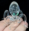 Adorable Handmade Borosilicate Glass Quadrapus (Only 4 Tentacles) & Sitting Cat - Up to 2" Tall - 3
