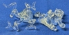 Adorable Handmade Borosilicate Glass Quadrapus (Only 4 Tentacles) & Sitting Cat - Up to 2" Tall - 5