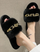 New Size 36-37 New Women's Fuzzy Flip Flops.