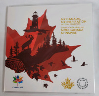 2017 (1867-) Canadian My Canada My Inspiration Coin Set . Includes Colored Toonie & Quarter .