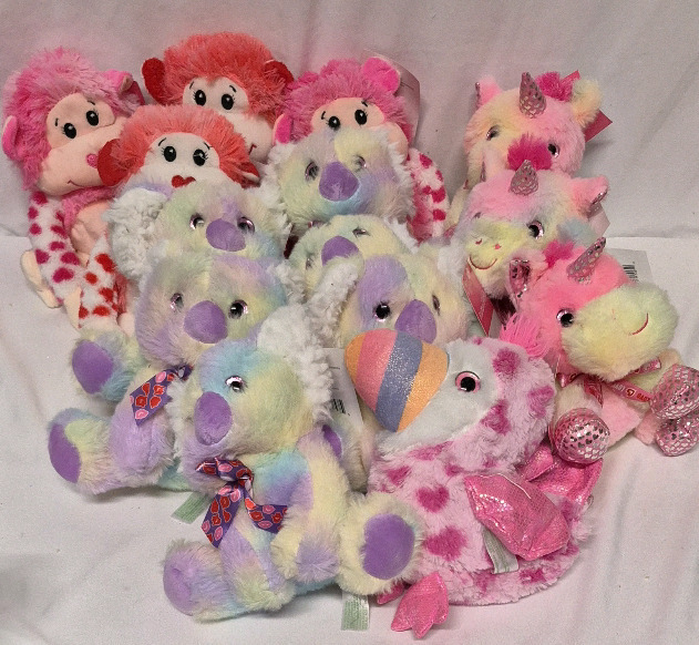 14 New Super Soft Adorable Animal Plushes 7" to 9"Tall