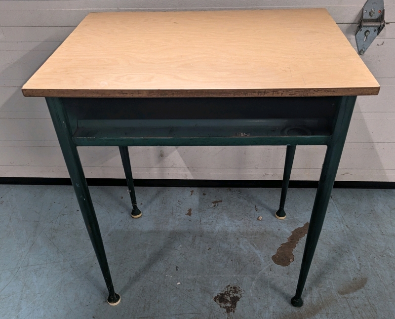 School Desk with Metal Base