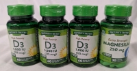 90 New Nature's Truth High Potency D3 Softgels (125mcg) & 30 New Nature's Truth Magnesium Caplets (250mg)