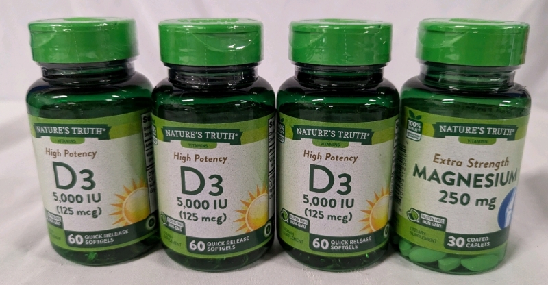 180 New Nature's Truth B-12 Tablets (500mcg) & 60New Nature's Truth Sleep Melatonin Caplets (10mg)