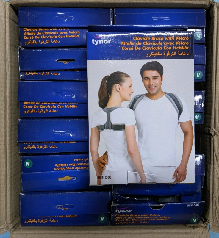 14 New Size Med TYNOR Unisex Clavicle Braces with Velcro (Med = 34"-40" Chest Circumference)