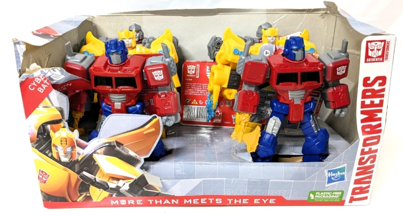6 New Hasbro TRANSFORNERS Cybertron Battlers 5.75" Tall Action Figures : 2 Each of Optimus Prime, Megatron & Bumblebee