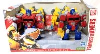 6 New Hasbro TRANSFORNERS Cybertron Battlers 5.75" Tall Action Figures : 2 Each of Optimus Prime, Megatron & Bumblebee