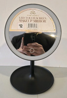 New | Pink Lotus LED Lipped Makup Mirror | Battery Operated
