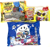 3 New Bags of Candy: Sour Patch Kids 100pcs Past BB, Lifesavers Gummies/Twix/Snickers 25pc & Laffy Taffy/Trolli/Nerds Sweet Tarts 50pcs