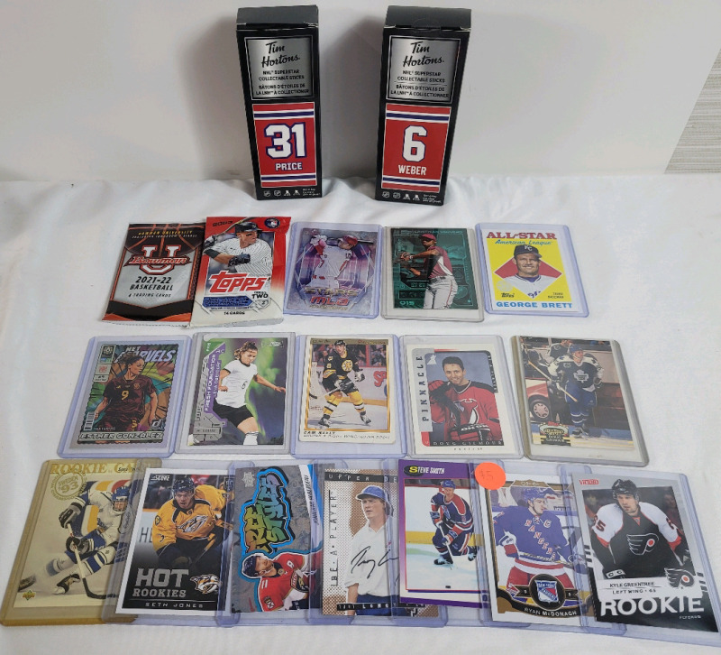 Multi-Sport Trading Card Sealed Packs , Single Trading Cards & Tim Hortons All-Star Mini Sticks