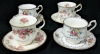 4 PARAGON + ROYAL ALBERT Tea Cups & Saucers including Petit Point, Victoriana Rose, Elizabeth Rose