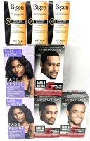 8 New Black Hair Dyes : 2x Bigen #59 Oriental Black, 2x Dark & Lovely #371 Jet Black, 2x SoftSheen Carson Jet Black + 1x Natural Black