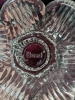 2 Pieces Cranberry Glass : Signed ROSSI Petal-Base Candle Holder & Textured Jug with Pulled Handle - Up to 6.25" Tall - 5
