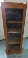 Wooden Cabinet with Glass in Door.