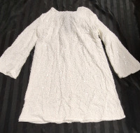 New sz 0XL Women's Sequin Dress with Bow on Back