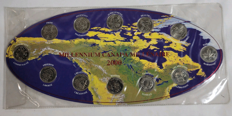 2000 Canadian Millennium Quarter Coin Set