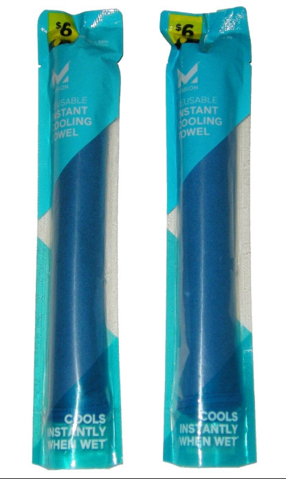 2 New | Mission Reusable Instant Cooling Towel | Perfect For Gym Training
