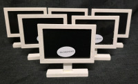 6 New Mini Chalk Board Displays 5" Tall and 4.75" Wide