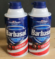 New - Two (2) Barbasol Thick & Rich Shaving Cream , 283g (10oz) Cans
