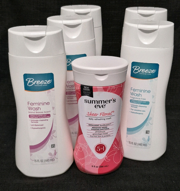6 New Feminine Wash by Breeze & Summer's Eve