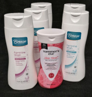 6 New Feminine Wash by Breeze & Summer's Eve