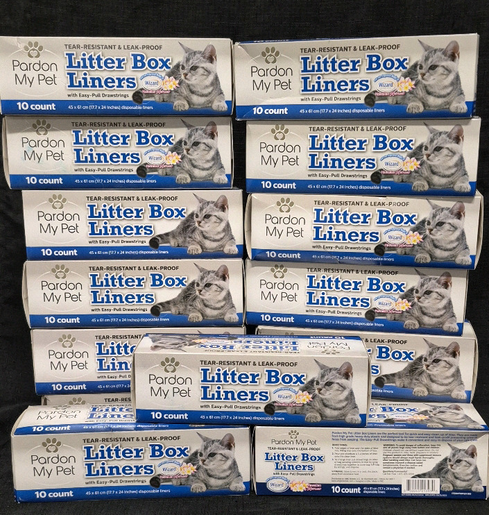 150 New Pardon My Pet Litter Box Liners 17.7 by 24" Scented Hawaiian Retreat