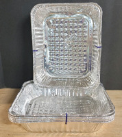 New - 10 (ten) Aluminum Cooking Half Steamer Pans . Each Pan measures 12.5"&times;10 1/4"&times;2.5"