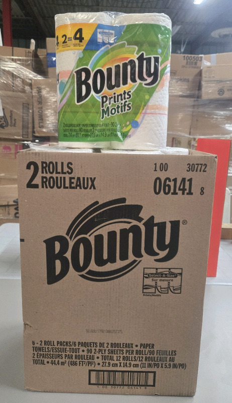 12 Rolls New | Bounty 2- Ply Paper Towel | 90 Sheets Per Roll