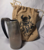 The Viking OX / Buffalo Horn Mug & Travel Bag - New