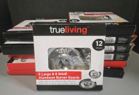 144pcs New | True Living 72 Large & 72 Small Aluminum Burner Guards