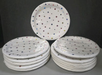 96 New | Paper Plates W/ Star Theme | 9" Dia. 12 packs of 8.
