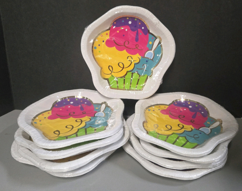 72 New | Paper Plates Cupcake Themed & Shaped