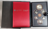 1981 Canadian Silver Trans-Canada Railway Double Dollar 7-Coin Set in Case .