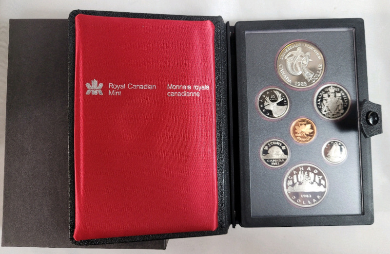 1983 Canadian Silver Edmonton World University Games Double Dollar 7-Coin Set in Case