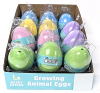 12 New Growing Mystery Animal Eggs : Just add Water! 2.25" Tall ea