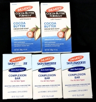 2 New PALMER'S Cocoa Butter Cream Bar Soaps 133g ea & 3 PALMER'S Anti Dark Spot Complexion Bars 100g ea