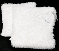 2 New SnuggleVille Shag Reverse to Plush Pillow - 20" x 20" ea