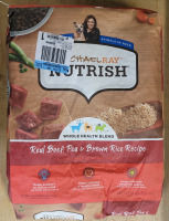 New - 12lb Bag Rachael Ray Nutrish Whole Health Blend Dog Food . Beef , Pea & Brown Rice Recipe . Best Before MAR 9 / 2026