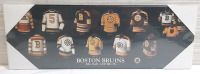 New Boston Bruins Wooden Jerseys Over The Years Plaque, From 1929-1990, 15&frac12;"x5&frac12;"