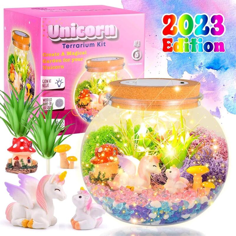 New Light-Up UNICORN Terrarium Kit for Kids