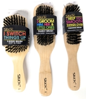 3 New SLEEK Brushes : #517 2-Sided Brush (Soft & Firm), #321 Boar Blend Family Brush & #577 Boat Blend Finishing Brush | Up to 9" Long
