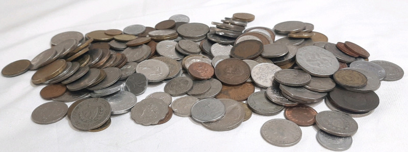 2+lbs World Coin & Token Lot, Including Coins From Cuba, Bahamas, Brazil and More