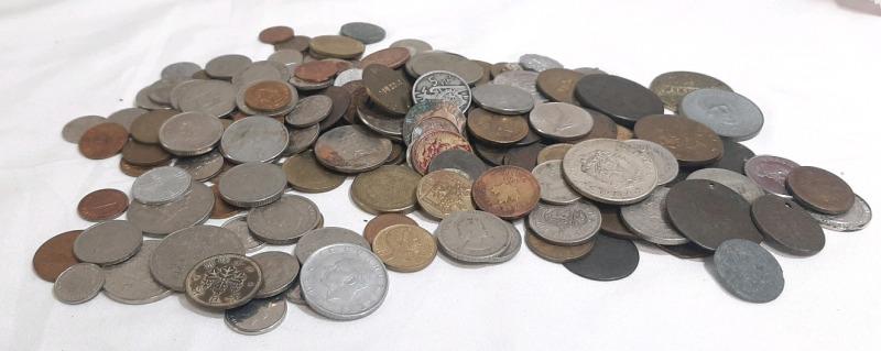 2+lbs World Coin & Token Lot, Including Coins from China, Turkey, Chile and More