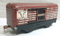 1940's Marx Tin Train Car, Union Pacific 59 Cattle Car 6"