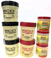 5 New ECO STYLE Max Hold 473ml Hair Gels : 3x Black Castor and Flaxseed + 2x Argan Oil & 3x Maximum Strength Super Gro Hair & Scalp Conditioners (149g ea)