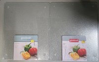 2 New | GoodCook Durable Tempered Glass Cutting Board | 12" 15"