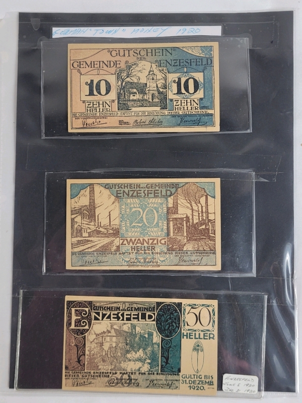 1920 German " Town " Paper Currency .
