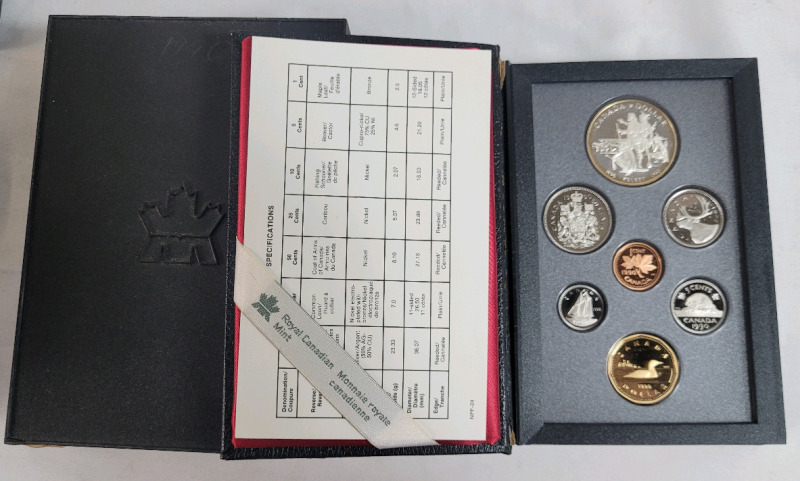 1990 (1690-) Canadian Silver Henrey Kelsey Tricentennial Double Dollar 7-Coin Set in Case