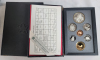 1990 (1690-) Canadian Silver Henrey Kelsey Tricentennial Double Dollar 7-Coin Set in Case