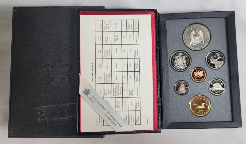 1988 (1738-) Canadian Silver Saint-Maurice Ironworks Double Dollar 7-Coin Set in Case .